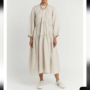Dissh Naoh Natural Linen Dress Size 10